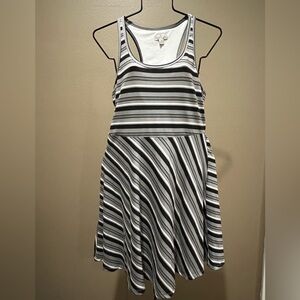 TEHAMA Black and White Razorback Dry-fit Mini Sundress